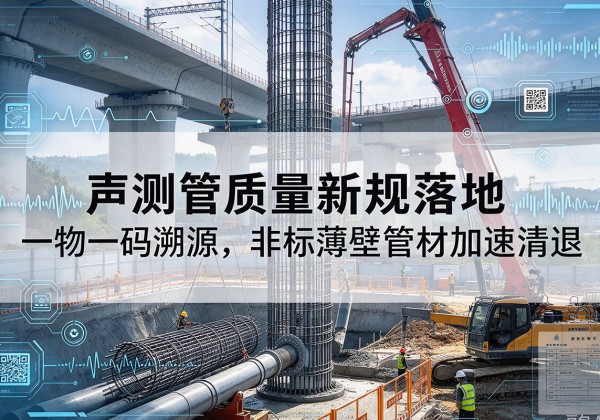 习水声测管质量新规落地，一物一码溯源，非标薄壁管材加速清退