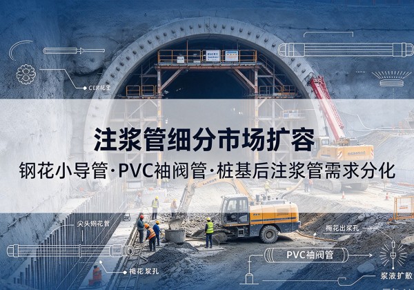 习水注浆管细分市场扩容，隧道钢花小导管、PVC 袖阀管、桩基后注浆管需求分化